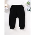 thumbnail image 2 of Newborn Baby Boy Solid Color Drawstring Pants with Pocket Casual and Sports Clothes Infant Fall Winter Sweatpants, 2 of 5