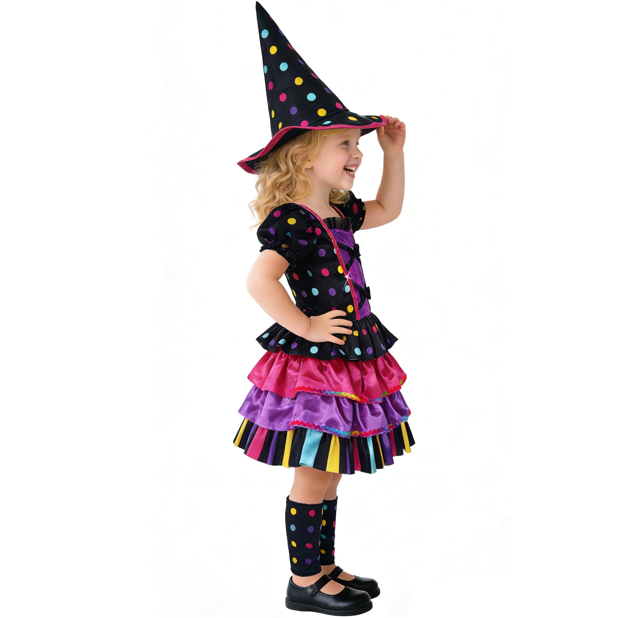 Polka Dot Witch Halloween Costume for Toddler, Size 2T, by Way to Celebrate