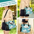 thumbnail image 5 of Ckdifva Cartoon Clouds Cooler Bag Cooler Cooling Tote Lunch Bag Lunch Box Front Pocket with Shoulder Strap, 5 of 6