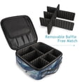 thumbnail image 4 of FORMRS Travel Makeup Bag Large Capacity Train Case Cosmetic Organizer with Adjustable Dividers, Night Floating Whale, 4 of 8