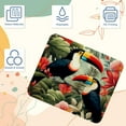 thumbnail image 3 of Toucan Printed Square Desk Mat Mousepad, 8.3x9.8 Inch, Non-Slip Rubber Bottom, Suitable for Office and Gaming, 3 of 6
