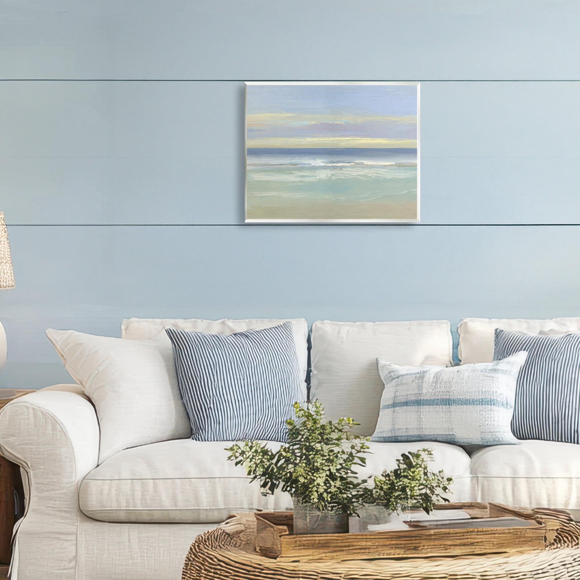 Stupell Industries Tranquil Coastal Morning Waves Wall Plaque Art, design by Sally Swatland