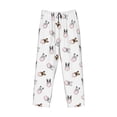 thumbnail image 6 of Uemuo Bbaseball Dog Pattern Men's Wide Leg Palazzo Lounge Pants with Pockets Light Weight Loose Comfy Casual Pajama Pants-Small, 6 of 9