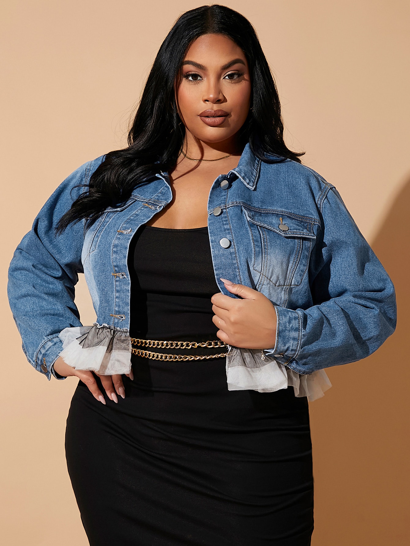 Medium Wash Casual Women's Plus Bleach 