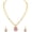 Gold PINK, variant on Indian Women's Jewelry Set, Silver Plated Rhinestone Crystal Drop Prom Party Accessories Wedding Bride Earrings Necklace Set