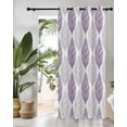 thumbnail image 3 of Grey and Thermal Insulated Blackout Curtains for Bedroom 96 Length Purple Olive Leaf Texture Watercolor Room Darkening Curtain 1 Panel Grommet Window Curtain Drape for Living Room Nursery Room, 3 of 7