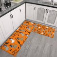 thumbnail image 2 of Halloween Cats and Brooms Pattern Kitchen Rugs Sets Of 2,Anti Fatigue Kitchen Mat Rugs Non Slip Washable,Decorative Kitchen Floor Mats for Kitchen,Sink,Laundry,17"x30"+17"x47", 2 of 7