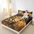 thumbnail image 4 of Homewish Country Floral Sunflower Full Size Sheets,Highland Cattle Bed Sheets,Rustic Farmhouse Cabin Sheet Sets For Kids,Breathable Home Decor,4-Piece, 4 of 7