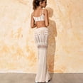 thumbnail image 4 of Conjuntos de pareo de punto de crochet informales TEELYNN para mujer, top corto calado vintage, faldas de bikini de cintura alta, trajes de playa bohemios de verano, 4 of 5