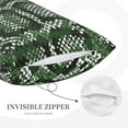 thumbnail image 5 of Balery Green Snakeskin Pillow Covers,Bed Pilowcases,Reversible Plush Throw Pillow Covers End Pillow Encasement,Pillow Case - 20"X30", 5 of 9