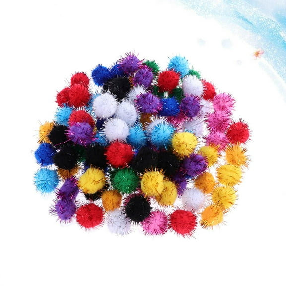 KALLORY Glitter Pom Poms for Crafts Assorted Color Polyester 2000pcs in 1 Pack