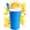 Blue, variant on 500ML Slushie Cup, 2 Pack DIY Magic Slushy Maker Cup, Cool Stuff Things Gadgets for Juices Milk Ice Cream Make, Quick Frozen Slushy Cups with Lids & Straw for Teens Kids Family, Blue+Pink