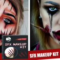 thumbnail image 4 of Halloween Special Effects SFX Kit De Maquillaje Para Zombie Vampire Skin Wax Gel De Sangre Falsa Cicatriz Agua Sangre Falsa Spray Esponja Raspador De Plata Para Halloween Cosplay ANGGREK Descripción de la referencia, 4 of 5