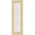 thumbnail image 2 of SHILIU-Machine Washable Area Rugs with Non-Slip Backing, Overlocked, Ideal for Living Room, Hallway, Bedroom, Kitchen and Laundry Room, Ornate Border Pattern, White and Gold (2x8), 2 of 4