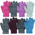 thumbnail image 2 of ToBeInStyle Women's Pack of 6 Assorted Magic Gloves - Heathered - One Size, 2 of 9
