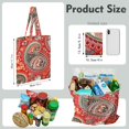 thumbnail image 2 of Mandala Inspired Paisley Reusable Shopping Bag - Foldable Fabric Tote with Bohemian Floral Design, Large Capacity & Washable, 2 of 6