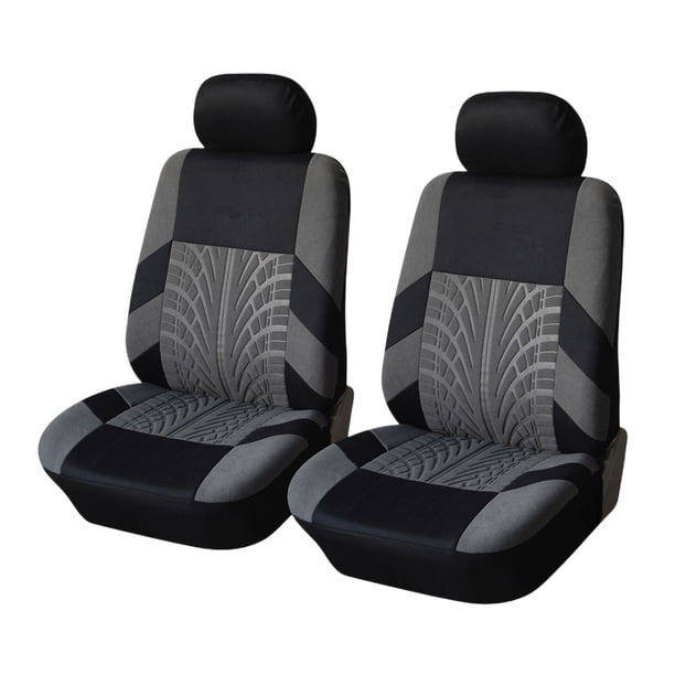 Protector de asiento de coche bordado cubierta de asiento de banco de coche para camión SUV (gris) Likrtyny Accesorios para autos y motos