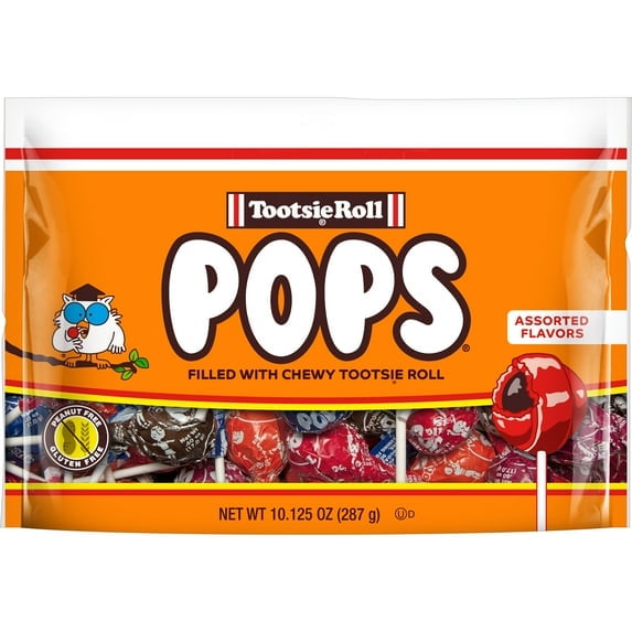 Tootsie Pops, Assorted Flavor Gluten Free Lollipops, 10.12 oz