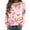 Pink, variant on Womens Valentine'S Day Heart Letter Print Loose Crew Neck Graphic Womens Sweaters,Pink,L