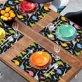 thumbnail image 5 of Colorful Dinosaur Placemats Set of 4, 12x18 Inch Non-Slip Washable Heat Resistant Linen Fabric Table Mats,Place Mats for Holiday Party, 5 of 7