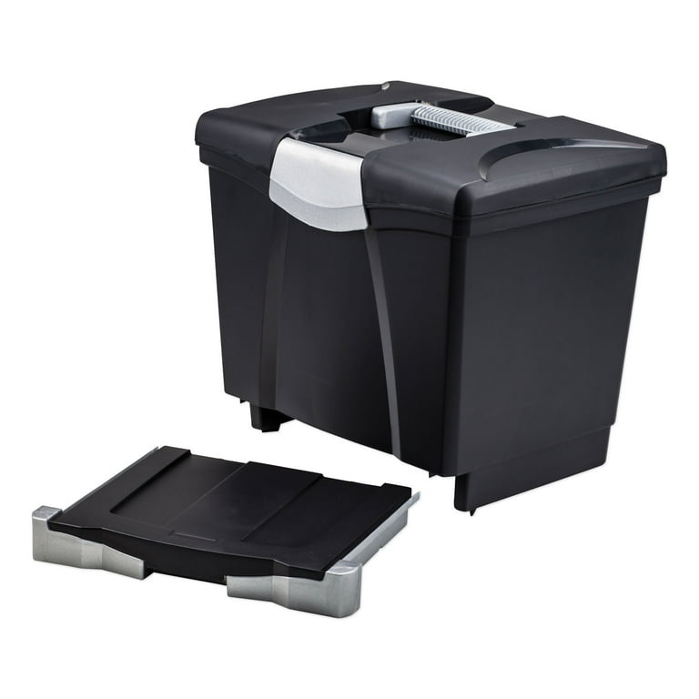 Portable File Box with Drawer, Letter Files, 14 Portable File Box with Drawer, Letter Files, 14