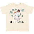 thumbnail image 3 of Inktastic Let It Snow Cute Snowman in Hat and Scarf Boys or Girls Toddler T-Shirt, 3 of 5