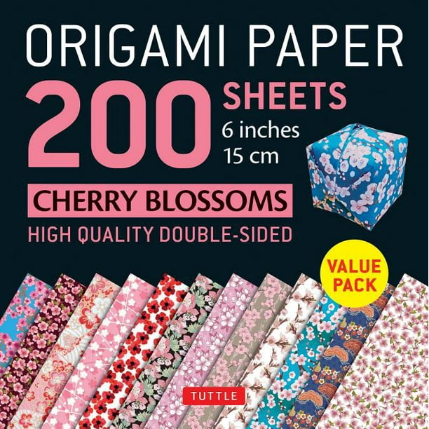 Origami Paper 0 Sheets Cherry Blossoms 6 15 Cm Tuttle Origami Paper High Quality Double Sided Origami Sheets With 12 Different Patterns Instructions For 8 Projects Included Walmart Com Walmart Com