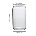 thumbnail image 2 of 2pcs Drinking Glasses Can Cup Cold Drink Cup With Glass Straw, 2 of 4