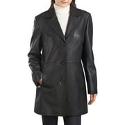 Women Danielle Lambskin Leather Walking Coat (Regular & Plus Size & Petite)