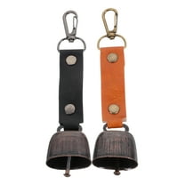 Soimiss 2Pcs Small Camping Bear Bells Lightweight Hanging Bells for Hiking Traveling Assorted Color
