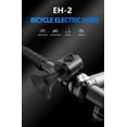 thumbnail image 3 of TWOOC 120dB Electric Bicycle Horn Waterproof IPX4 Loud Bike Bell with Silicone Straps, Battery Operated Cycle Alarm Horn for MTB Road Bikes, Model EH-2, 3 of 9