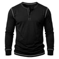 thumbnail image 2 of Fnnxeal Mens T-Shirts Casual Long Sleeve Fashion Fall Winter Crew Neck Black Shirts for Men Size 2XL, 2 of 7