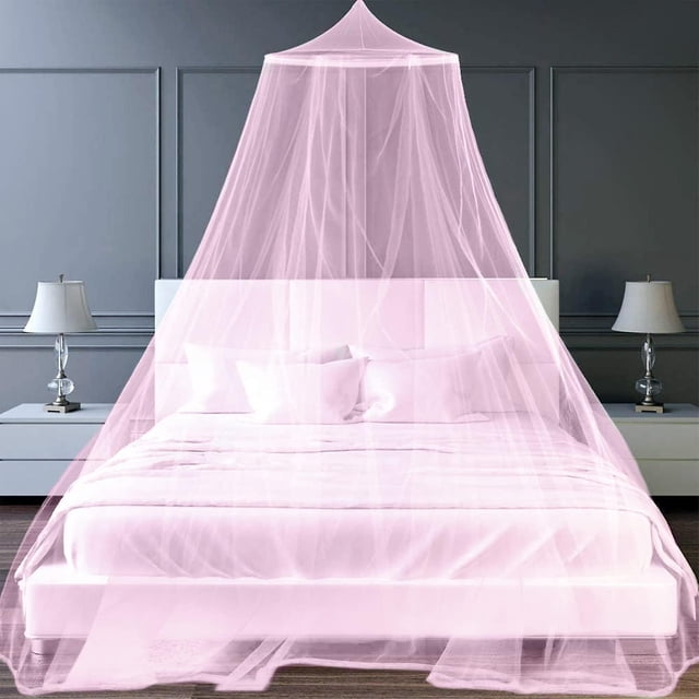 Mosquitera de Viaje para Exteriores de Tela de Tul para Cama Doble Universal WEIHJMXG Rosa