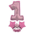thumbnail image 2 of XL 30" Pink Number 1 Air Filled Balloon Birthday Party Supplies, 2 of 3
