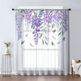 thumbnail image 3 of SPEKSEE 1Pc Spring Floral Printed Sheer Curtains, Pink Blue Purple Flowers Print Curtains for Bedroom Living Room Holiday Party Decor, 3 of 20