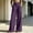 Purple women's wide leg trousers a1, variant on Cagogo Women's Wide Leg High Waisted Trousers with Pockets Solid Elegant Office Long Pants Casual Business Dress Pants, Black M