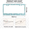 thumbnail image 2 of Easter Cute Bunny and Carrot License Plate Frame - 2 Pack Universal Stainless Steel License Plate Holder with Screws & Chrome Caps, 2 Holes Car License Plate Cover for US Vehicles Decorative, 2 of 7