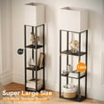 thumbnail image 6 of SUNMORY Large Size Floor Lamp with Shelves, 4-Tier Wood Modern Floor Lamps for Living Room with 3 Color Temperature Bulb, Tall Lamp, Lamps for Bedroom, Living Room Decor Display, Corner Bookshelf, 6 of 8