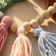 thumbnail image 5 of Boho Yarn Tassel Garland,150cm Macrame Fringe Bunting with Wooden Beads,Colorful Wall Hanging Decor for Nursery,Bedroom,Fireplace Mantel And Baby Shower Party Styling, 5 of 8