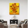 thumbnail image 5 of HFDF Sunflowers by Vcent Van Gogh The World Classic Art Reproductions, Giclee Canvas Prts Wall Art for Home Decor, 11x14inch Framed, 5 of 6