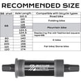 thumbnail image 5 of BUCKLOS Square Tapered BSA Bottom Bracket JIS-68/80/90/100/110/120x110.5 113 116 118 120 122.2 126 140 152 156 166 174mm with Screws, 5 of 7