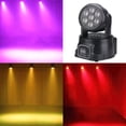 thumbnail image 2 of 2Pcs 7x10W Moving Head DJ Lights with RGBW 4 in 1 LEDs (7 Color Mixing) Compact Beam Spotlight Sound Activated DMX Controlled and Master Slave Functions for Stage Wedding Club Event Lighting, 2 of 8