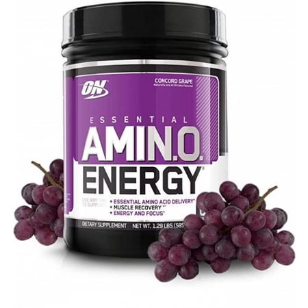 Optimum Nutrition Amino Energy Pre Workout + Essential Amino Acids Powder, Concord Grape