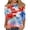 01 Multicolor, variant on Htigea Women's American Flag & Flower Shirts 3/4 Sleeve Crewneck Pullover Tops 4th of July 250th Anniversary Tshirts Summer Wear 03 Multicolor S