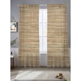 thumbnail image 2 of Retro Yellow Sheer Curtains 108 Inch Length 2 Panels Set Window Treatments, Country Farmhouse Abstract Minimalist Texture Rod Pocket Semi Curtains for Living Room/Bedroom/Kitchen, 104"W x 108"L, 2 of 7