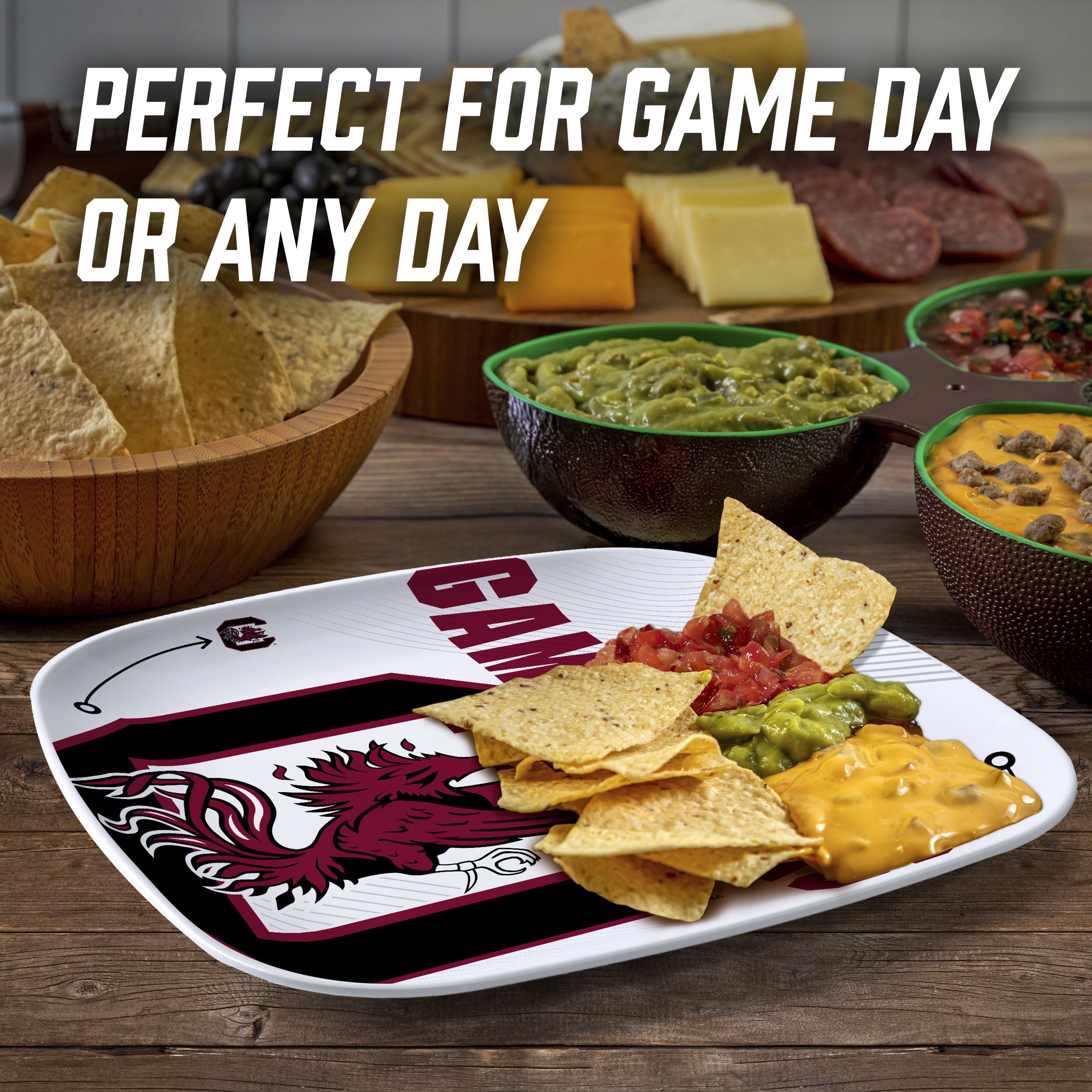 YouTheFan NCAA South Carolina Gamecocks Large Party Plate