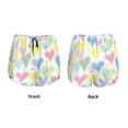 thumbnail image 4 of Disketp Hand Drawn Colored Hearts Print Women's Shorts Workout Shorts for Athletic Gym Running Shorts with Phone Pockets Small, 4 of 8