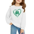 thumbnail image 3 of COM1950s Chandails en Molleton pour Filles, Garçons et Filles Imprimé Jour de la Saint-Patrick Col Rond Manches Longues Chandail en Molleton, 3 of 7