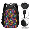 thumbnail image 3 of Balery Colorful Cats Print USB Charging Backpack for Men and Women - Water-Resistant, Anti-Theft Laptop Backpack with USB Port for Travel, Work, School, and College, 3 of 7