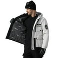 thumbnail image 7 of LEDUNTINO Men's Winter Jacket With Hood Water-Resistant Casual Coat Composite Fleece-Lined Outdoor Apparel For Cold Weather, 7 of 7